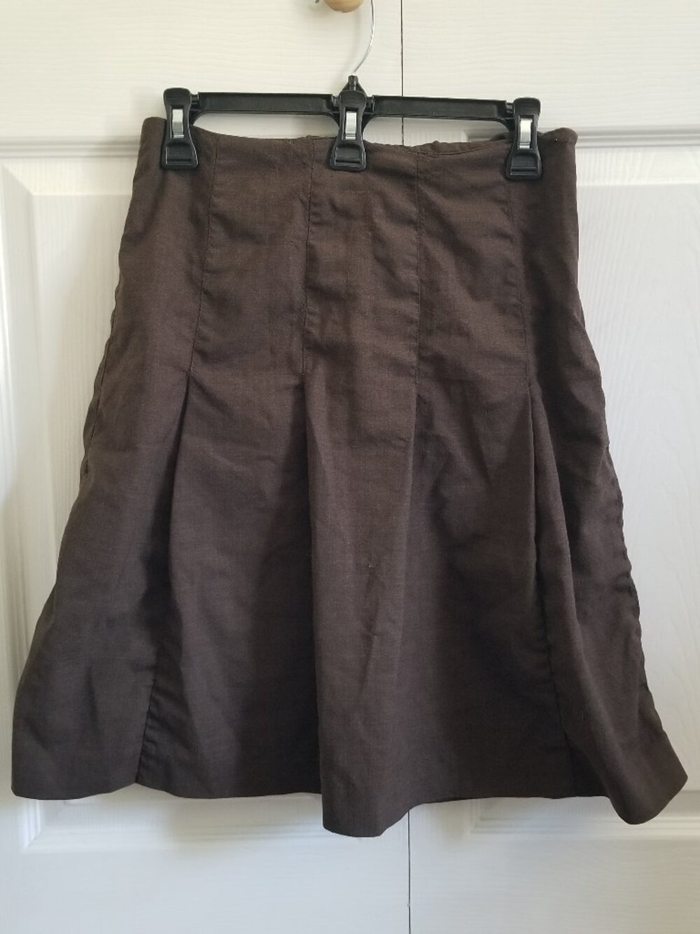 Banana Republic Women's Skirt 2 Brown Wool Mini Pleated Y2K Vintage